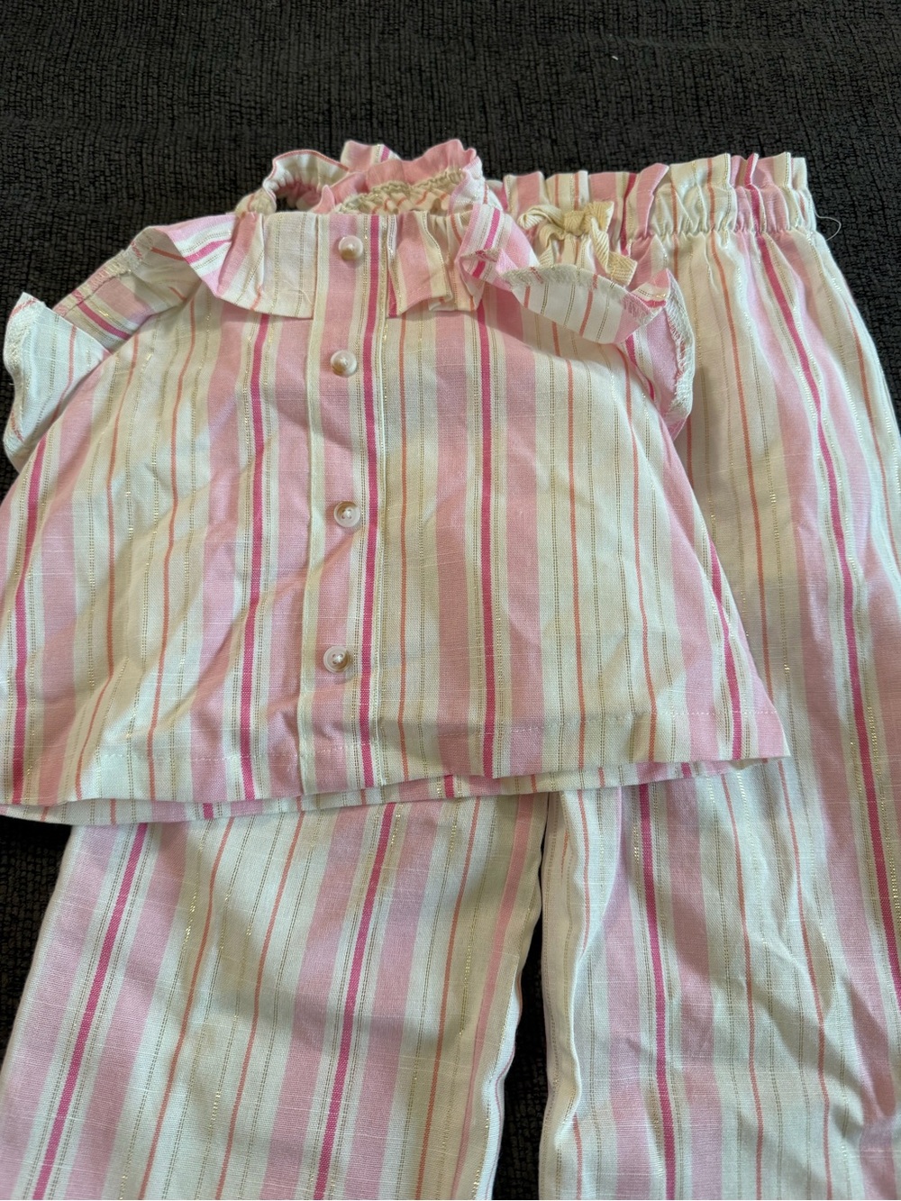 Girls Striped Matching Set NWOT